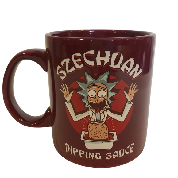 Rick & Morty Szechuan Dipping Sauce Ceramic Large Coffee Mug 16oz - Picture 1 of 8